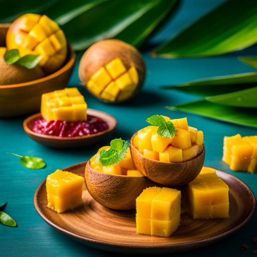 Un fel de mâncare delicioasă Mango și nucă de cocos 91447